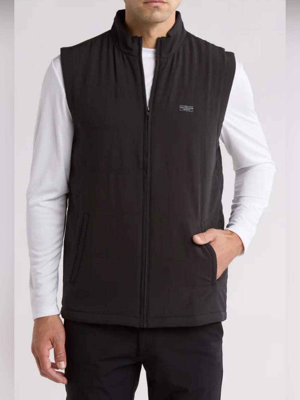 TravisMathew Lightweight Performance Vest Medium Black Stretch